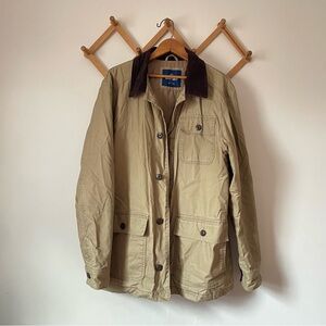 Tan Barn Jacket with Brown Collar